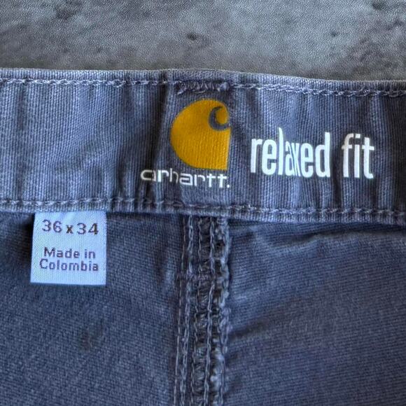 Vintage Y2K Carhartt Wolf Grey Technical Carpenter Pants - Picture 4 of 4